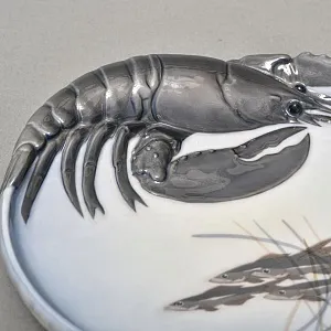 Коллекционное Блюдо для морепродуктов «ОМАР», Фарфор Royal Copenhagen Дания, 1969 - 1974 год. 