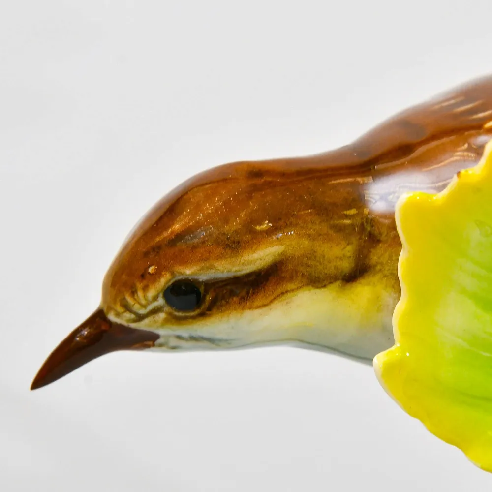 Коллекционная Фарфоровая статуэтка «Птица на березовой ветке», Goebel Германия 1972 - 1979 годы.