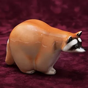 Коллекционный Триптих - Фарфоровые Статуэтки «Три Енота», ЛФЗ СССР -1962 год.