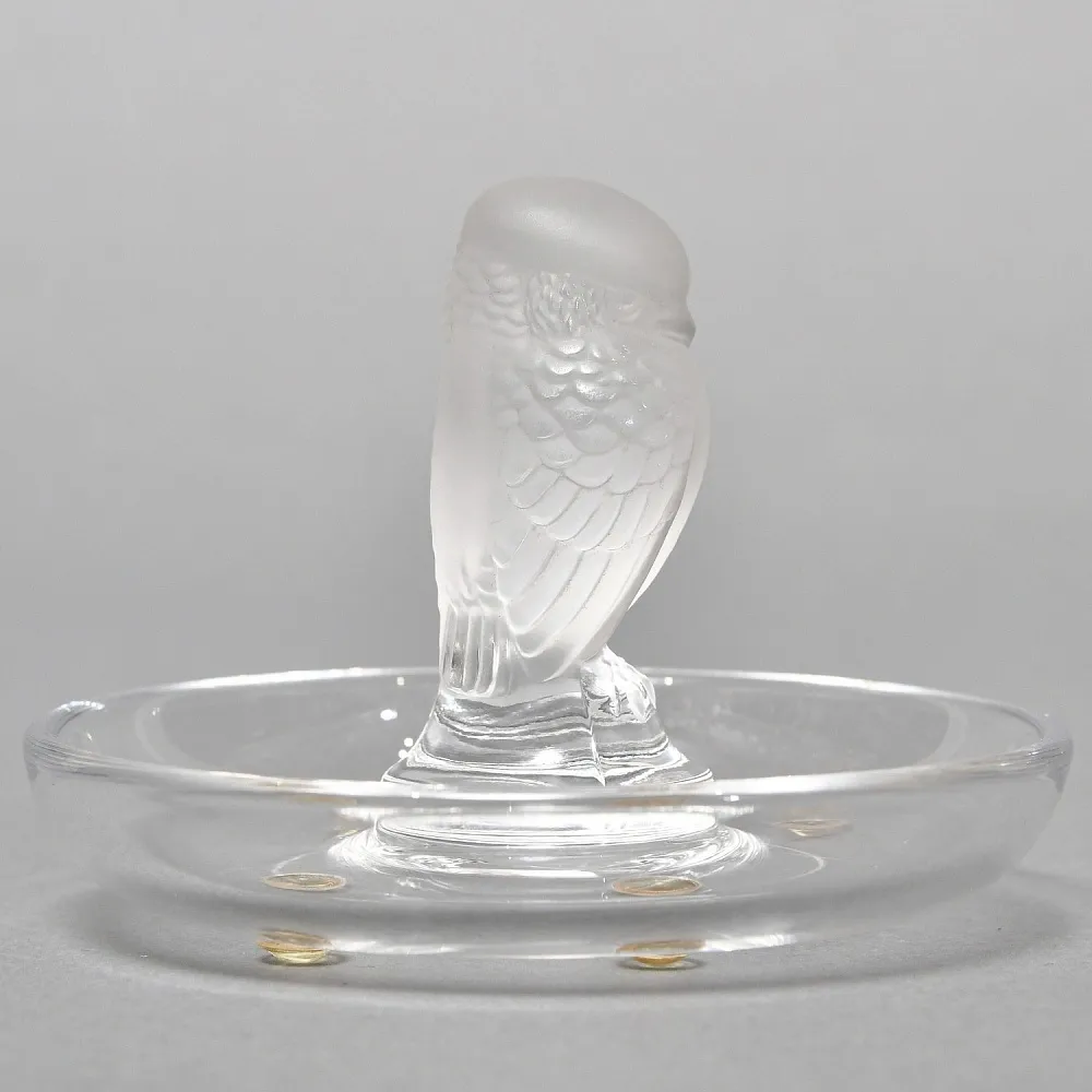 Хрустальная Подставка «Птичка» для колец и украшений в стиле Арт Нуво, Laligue Франция.