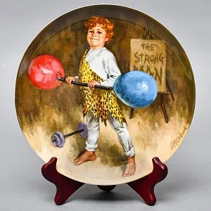 Коллекционная Фарфоровая Тарелка «Джонни - Маленький силач», RECO США -1983 год.