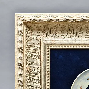 Картина - Панно из Двух Антикварных Тарелок «Кавалер и Дама», Фаянс Бельгия начало ХХ века.