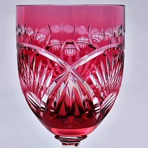 Два Бокала для Вина «Тет-а-Тет» из Цветного Хрусталя,  PEILL und PITZLER Германия, 70 -е годы ХХ века.