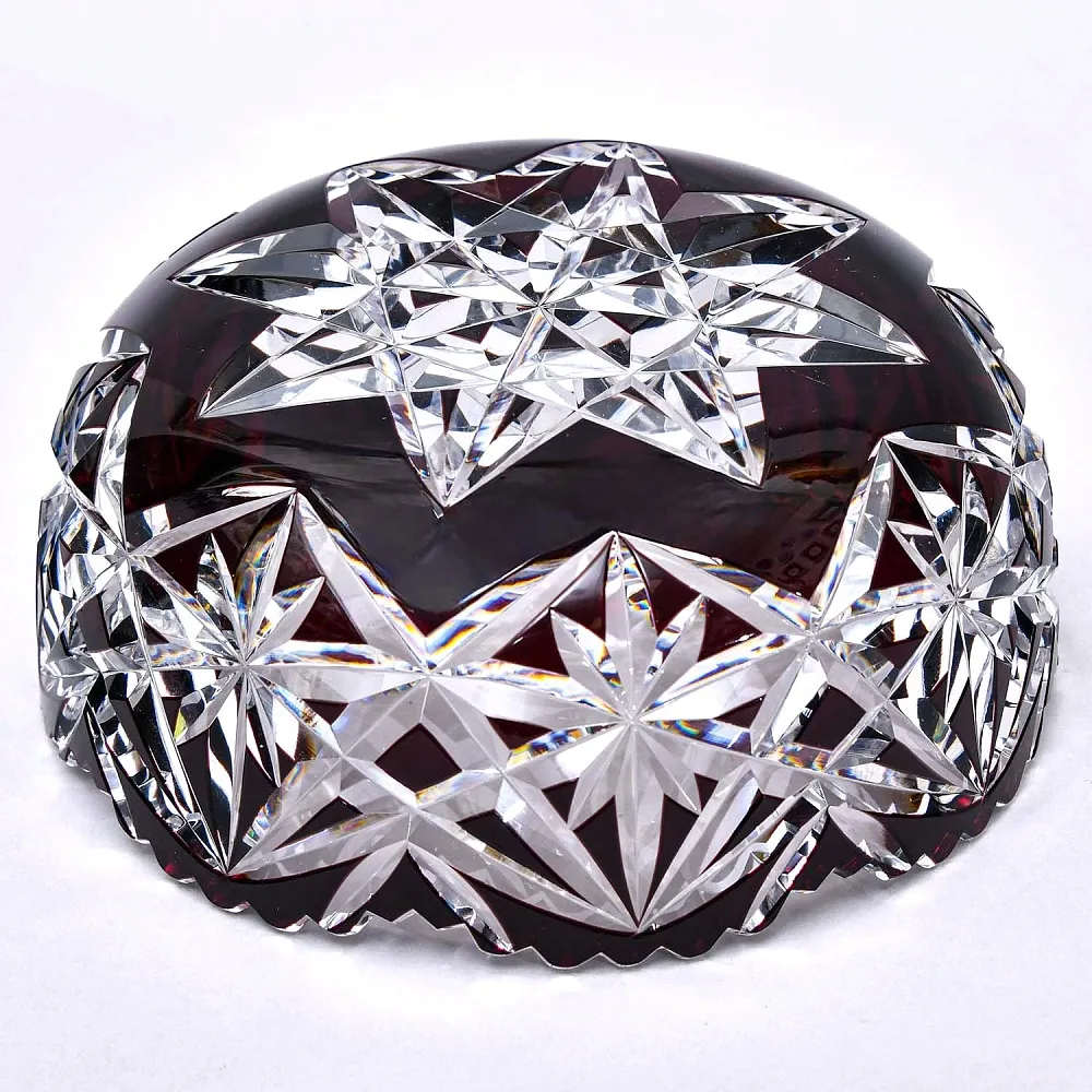 Конфетница - Фруктовница Цветного Хрусталя WMF Crystal Cabinet Германия, конец 60-х гг.