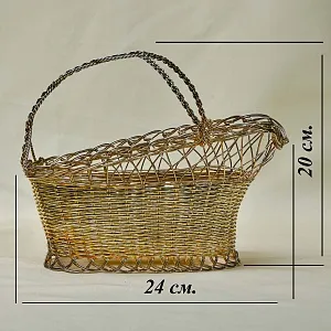 Винтажная Подставка «Корзинка» для Бутылки Вина, Silverplate, Франция, 60 -е годы ХХ века.