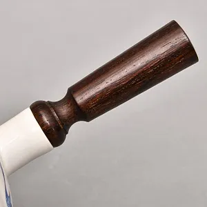 Фарфоровый Кувшин - Чайник для подачи горячего шоколада «Синие ленты» с лопаткой, Pillivuyt Франция.