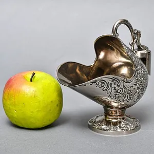 Винтажная Металлическая Сахарница с Совочком Silverplated, Италия.