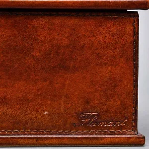 Редкость! Эксклюзивный Кабинетный Настольный Набор Четыре Предмета «БЮРО», Кожа Flamant, Бельгия.