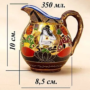 Антикварный Чайный фарфоровый сервиз в стиле Satsuma, Япония, FUTAJI, первая половина ХХ века.