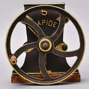 Большая Антикварная Чугунная Ручная Механическая Мельница №5, RAPIDE Германия начало ХХ века. 