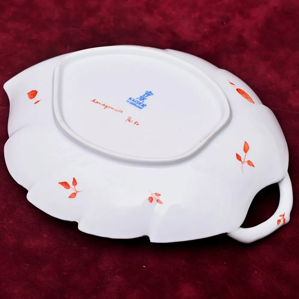 Фарфоровое Блюдо - Тарелка - Мелочевница «Осенние мотивы», KAISER Германия, 1979 -1990 годы.