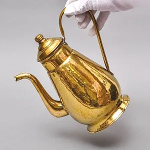 Винтажный Латунный Кофейник - Чайник - Кувшин, Франция середина ХХ века.