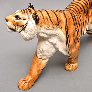 Редкость! Большая Фарфоровая статуэтка «Идущий ТИГР», Hutschenreuther Германия, 1955 - 1968 годы.