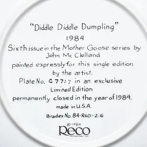 Коллекционная Фарфоровая Тарелка «Мальчик с книгой», RECO США -1984 год. 