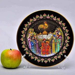 Коллекционная Тарелка «Золотой петушок» из серии «РУССКИЕ СКАЗКИ», Heinrich Villeroy&Boch Германия, 80-е годы ХХ века.