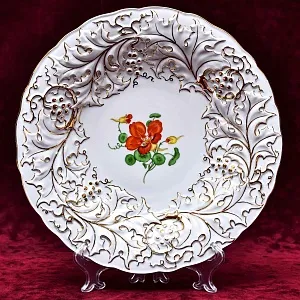 Коллекционное Фарфоровое Блюдо - Тарелка «НАСТУРЦИЯ», MEISSEN Германия - 1991 год.