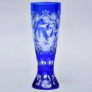 Редкость! Хрустальный Коллекционный Пивной Бокал «Охота - Дичь», SCHONBORNER, Германия, 50 гг.