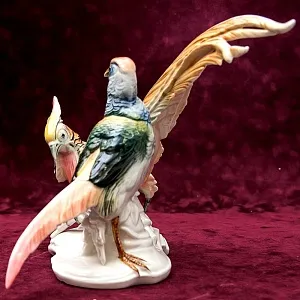 Фарфоровая статуэтка «Пара Птиц - Золотой Фазан», Карл Энс / Karl Ens,  Германия, 50-е гг.