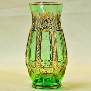 Винтажная Вазочка - Изумрудный Хрусталь, Egermann, Богемия, Чехия 70 гг.