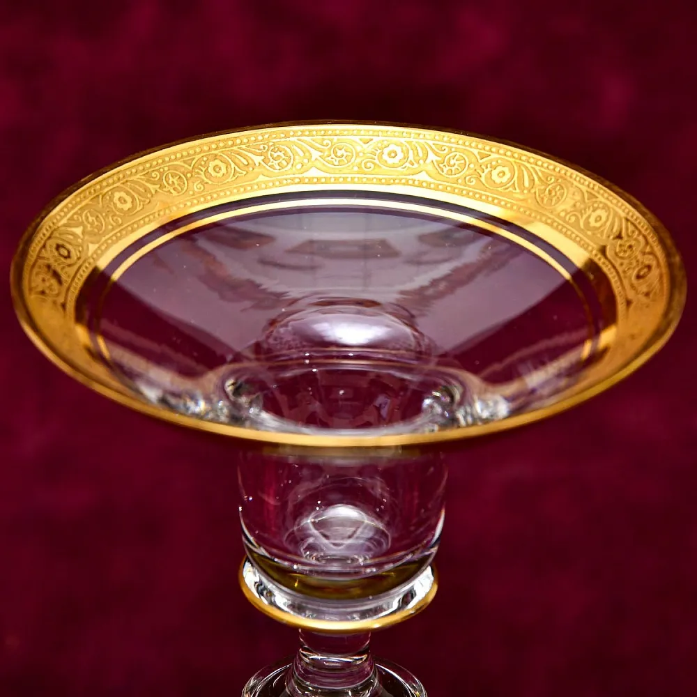 Большой Элегантный Хрустальный Подсвечник на одну свечу, серия «Concorde» Theresienthal, Германия.