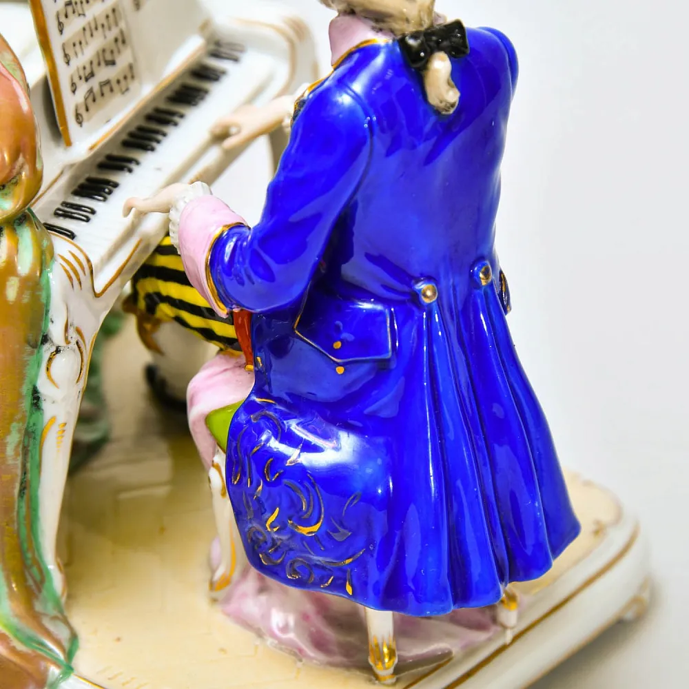 Старинная Фарфоровая Статуэтка «Пианист - Моцарт», Scheibe - Alsbach Германия.