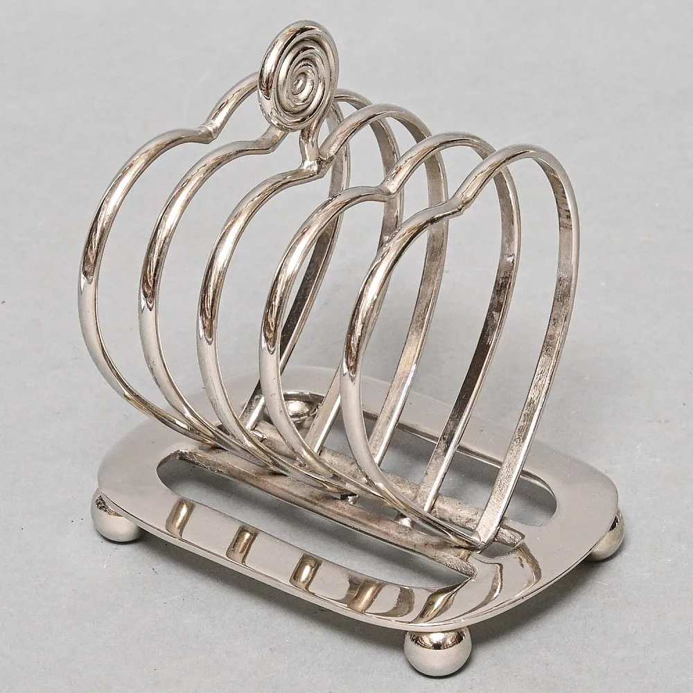 Винтажная Металлическая Подставка для Тостов «СЕРДЦЕ», Silverplate, SHEFFIELD Англия. 