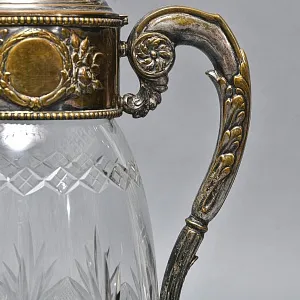 Старинный Антикварный Хрустальный Графин - Кувшин на 4 литра. Silverplate, Германия начало ХХ века.