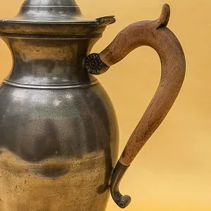 Антикварный Классический Большой Оловянный Кофейник на 3 литра. Бельгия,  ХIХ век.