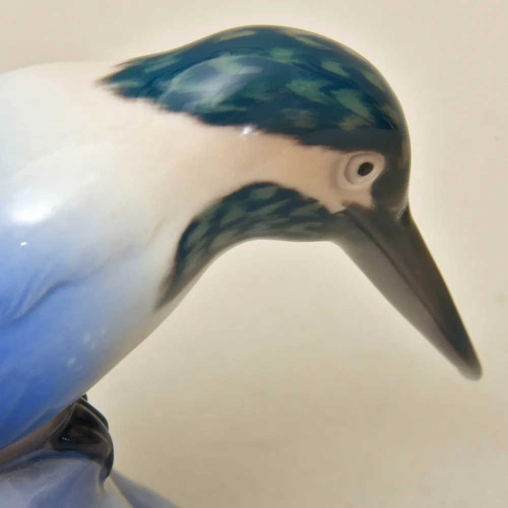 Авторская Фарфоровая Статуэтка «ПТИЦА. ЗИМОРОДОК», Bing&Grøndahl Дания, 1970 - 1983 гг.