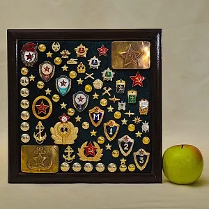 Коллекционное Панно - Картина «Элементы формы и Знаки отличия ВС СССР», Россия вторая половина ХХ в.