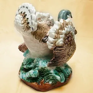 Большая Коллекционная статуэтка «Птица - ДРОФА», Фаянс ЗиК Конаково, СССР 50-е годы.