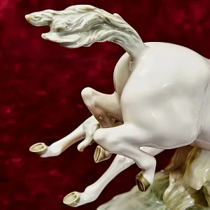 Коллекционная Фарфоровая Статуэтка «БЕГУЩИЕ ЛОШАДИ», Hutschenreuther,  Германия, 1968-1970 гг.