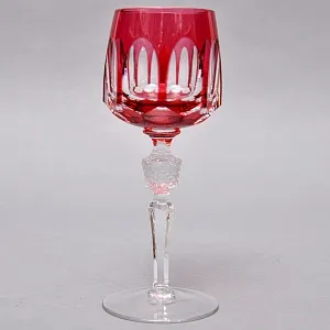 Хрустальный Бокал для вина розового цвета серия «ANTIKA», NACHTMANN Германия, 70 -е годы. 