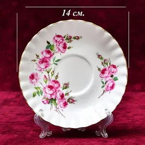 Коллекционная Фарфоровая Чайная пара «Садовая Роза», ROYAL ALBERT Англия, вторая половина ХХ века.