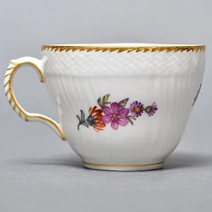 Антикварная Кофейная пара «Летние цветы», Фарфор Royal Copenhagen Дания, 1870 - 1890 годы. 