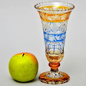 Редкость! Антикварная Хрустальная Ваза, JOSEPHINENHUTTE, Германия 1915 -1925 гг.