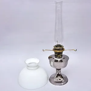 Редкость!!! Винтажная Керосиновая Лампа с Матовым Стеклянным Плафоном «Aladdin» Англия 50гг.