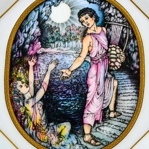 Картина - Панно - Фарфоровая Плакетка «Орфей и Эвридика», Villeroy&Boch. Германия -1980 год.