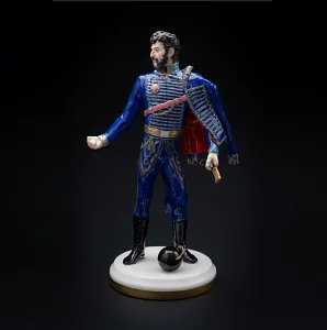 Коллекционная Авторская Статуэтка «Генералы Отечественной Войны 1812 года - Кульнев Я.П.», фарфор, Россия. 