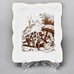 Фарфоровая Картина - Плакетка «Рыночная Торговка», Meissen (Мейсен) Германия 1979-1980 годы.