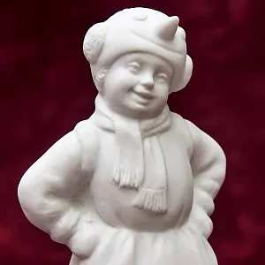 Коллекционная Авторская Статуэтка «Снеговик» из серии «Детский Утренник», фарфор ИФЗ, Россия.