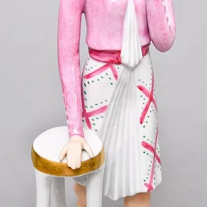 Коллекционная Фарфоровая статуэтка «Девушка в розовом платье», WALLENDORF Германия.