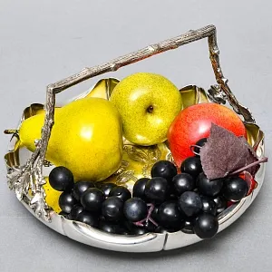 Металлическая Сухарница - Конфетница - Фруктовница, Silverplate, Mappin & Webbs Англия. 