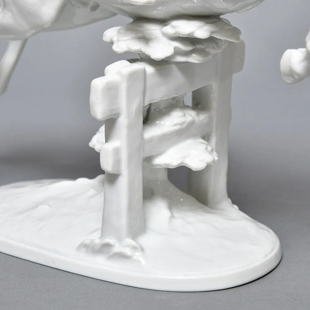 Коллекционная Фарфоровая статуэтка «Наездница. Женский Конкур», ROSENTHAL Германия, 1938 - 1948 годы.