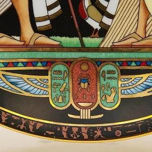 Коллекционная Тарелка - Блюдо «Свадьба Тутанхамона» Фарфор, Osiris Porcelain -1991 год.