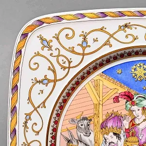 Коллекционная Фарфоровая тарелка из серии РОЖДЕСТВО - «Дары трех мудрецов», Hutschenreuther Германия - 1986 год.
