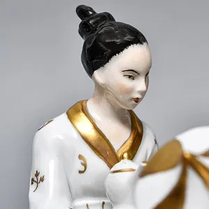 Коллекционная Фарфоровая статуэтка «Китайцы - Чайная церемония», SITZENDORF Германия, 50-е гг.