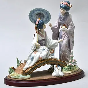 Большая Коллекционная Фарфоровая статуэтка «ВЕСНА В ЯПОНИИ», Lladro Испания -1984 год.