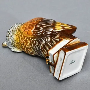 Коллекционная Фарфоровая статуэтка «МУДРАЯ СОВА», Карл Энс / Karl Ens Германия, начало ХХ века. 