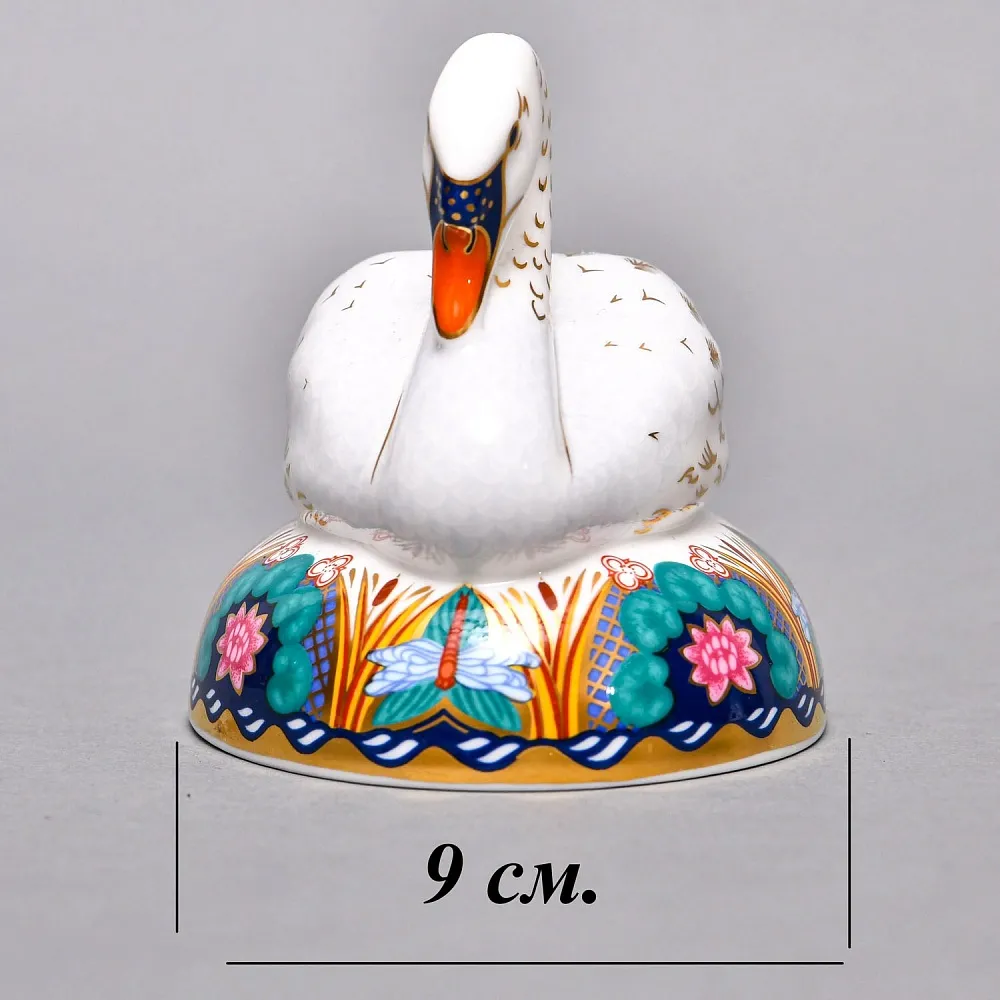 Коллекционное Пресс - Папье, Фарфоровая Статуэтка «ЛЕБЕДЬ», Royal Crown Derby Англия.